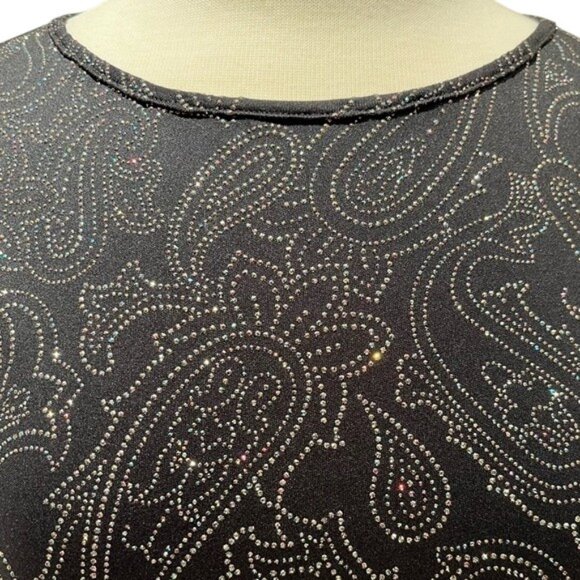 Versace Jeans Y2K Vintage Crystal Embellished Black Tank Top Camisole NEW - Picture 8 of 13